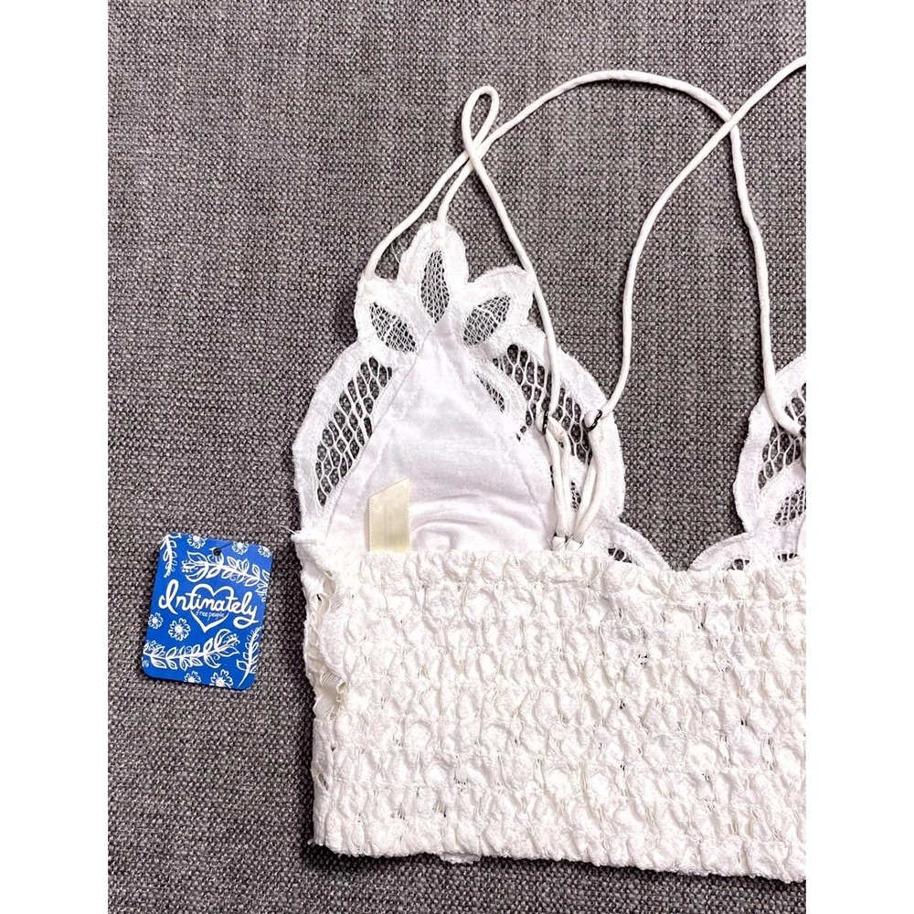 Free People One Adella Bralette Women XS White Crochet Lace F16M00206 - Picture 8 of 9